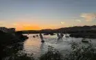 Sunset over the First Cataract — view from Elephantine Island, Aswan felucca tour